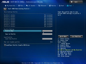 BIOS материнской платы ASUS X79 Deluxe