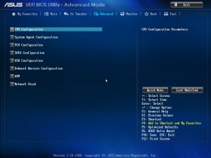 BIOS материнской платы ASUS X79 Deluxe